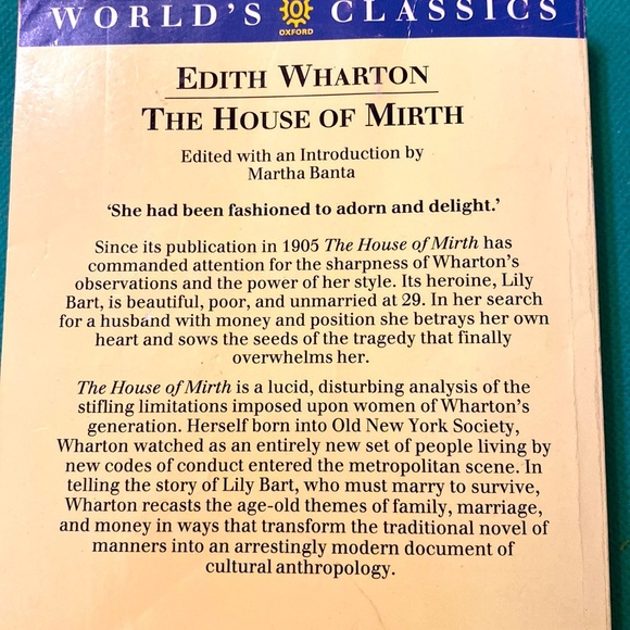 HOUSE of MIRTH by EDITH WHARTON - Picture 3 of 3